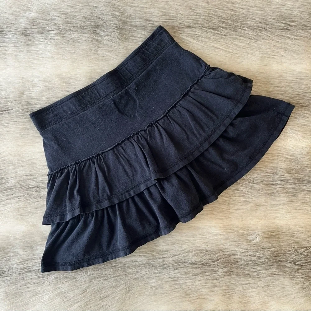 OLD NAVY Skater Scooter Skort L Black Ruffled